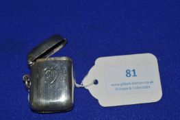 Hallmarked Sterling Silver Vesta Case - Birmingham 1913