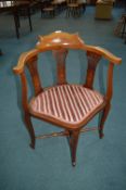 Inlaid Corner Chair