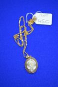 9ct Gold Cameo Pendant & Chain