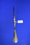 Hallmarked Sterling Silver Shoe Horn/Button Hook, Birmingham 1938
