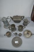 Pewter Teapot, Tankards, etc.
