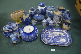 Blue & White Staffordshire China etc.