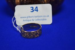 9k Gold Ring Size: P ~4g