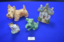 Two Sylvac Dogs, plus a Flatback Cottage, etc.