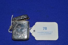 Hallmarked Sterling Silver Vesta Case - Birmingham 1911