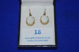 Pair of 9k Gold Earrings with Opals