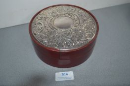 Silver Topped Leather Box