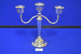 Hallmarked Sterling Silver Candelabra, Birmingham 1972