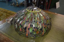 Large Leaded Glass Dragonfly Lampshade by Harrap's of Hull