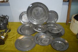 Collection of Pewter Plates