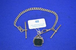 Sterling Silver Albert and Birmingham 1901 Silver Fob ~33g gross