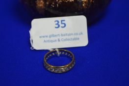 9k Gold Ring with CZs Size: N