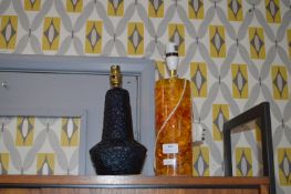 Shatterline Lamp plus Blue Glass Lamp Base