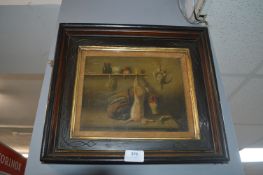 Oil on Canvas Study of a Game Larder