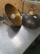 * 2 x metal light fittings