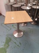 * 4 x S/S pedestal bases with square tops