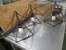 * 3 x moder/industrial light fitings