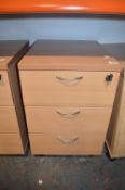 *Three Drawer Pedestal