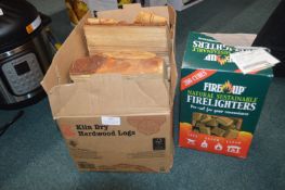 *Kiln Dry Hardwood Logs plus Fire Lighters