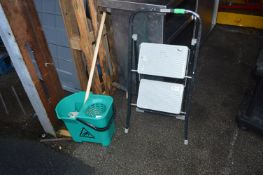 Beldray Two Tread Steps, and a Mop & Bucket