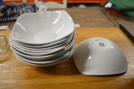 9 Churchill Plain White Square Bowls 19x19cm