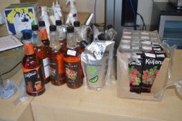 *7x Assorted Syrups, Cocktail Puree, and Cranberry