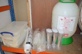 Quantity of 1L Plastic Cups, Plastic Champagne Flu