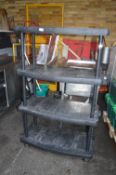 Four Tier Plastic Storage Shelf