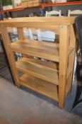 Chunky Solid Wood Four Tier Shelf 85cm long 100cm