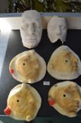 *Six Assorted Plaster Casts