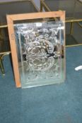 *Victorian Mirrored Panel with Pine Framed