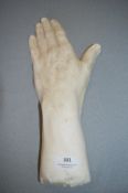 *Plaster Half Cast of a Left Hand marked Jason