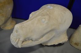 *Large Plaster Cast Monster Head 18” length