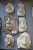 *Six Plaster Partial Face Casts Including Hugh Afrasier