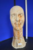 *Plaster Cast Elvis for Tussaud’s Rock Circus Piccadilly - Hollow Plaster Bust 19” height