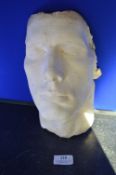 *Plaster Face Cast marked Frank Perra Daniel