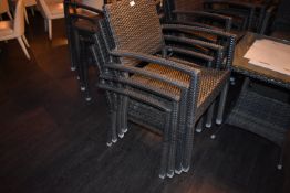 *Four Outdoor Rattan Chairs