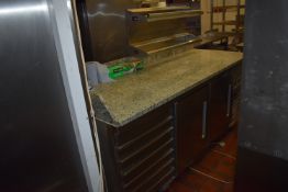 *Refrigerated Counter with Marble Top, Seven Drawers and Two Doors ~200x90x80cm