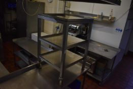 *Small Stainless Table on Wheels 60x60cm x 90cm