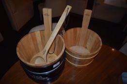 *Two Finlandia Wooden Ice Buckets