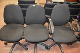 *Three Swivel Office Chairs