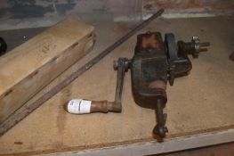 Antique Bench Mounted Hand Grinder