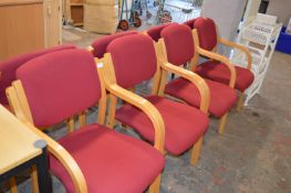 *Four Wood Framed Upholstered Chairs