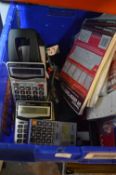 A4 Pads, Hole Punches, Calculators, etc. (crate no