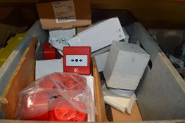 *Box of Fire Alarm Equipment: Break Glasses, and S