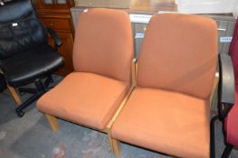*Pair of Orange Reception Chairs
