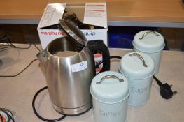 *Two Kettles, and Coffee, Sugar & Tea Containers