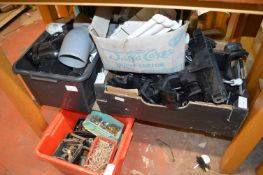 Four Boxes of Guttering Fittings, Lin Bins, etc.