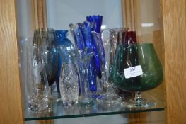 Coloured Glass Vases etc.