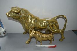 Large and Small Brass Bulls